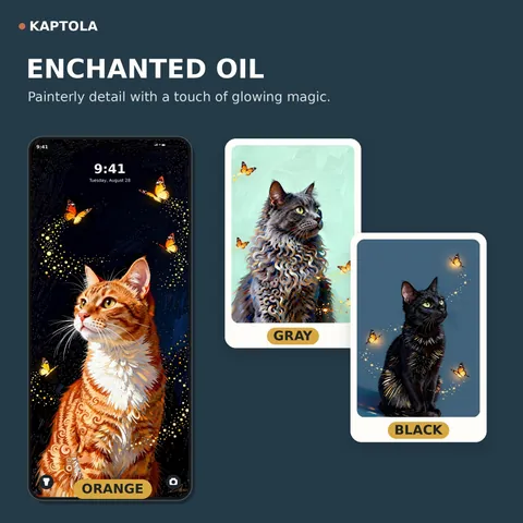 Weiteres Gestaltungsbeispiel: Individuelles Katzen-Hintergrundbilderset fürs Handy