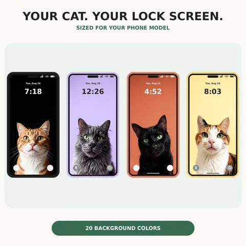 Weiteres Gestaltungsbeispiel: Lustiges Katzen-Hintergrundbild in Nahaufnahme