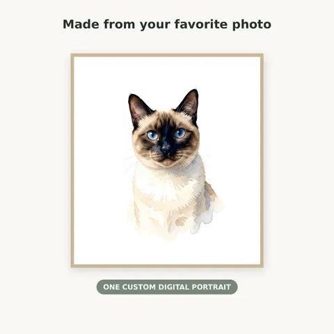 Weiteres Gestaltungsbeispiel: Aquarellporträt Ihrer Katze nach Foto