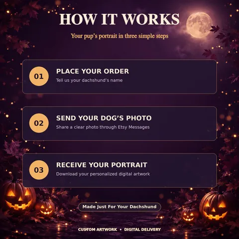 Weiteres Gestaltungsbeispiel: Halloween-Dackelporträt